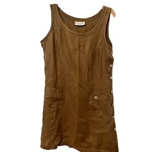 Vintage 90s David Dart Linen Button Jumper Size M